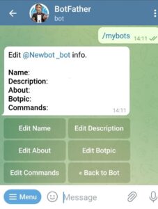 ساخت ربات تلگرام در بات فادر